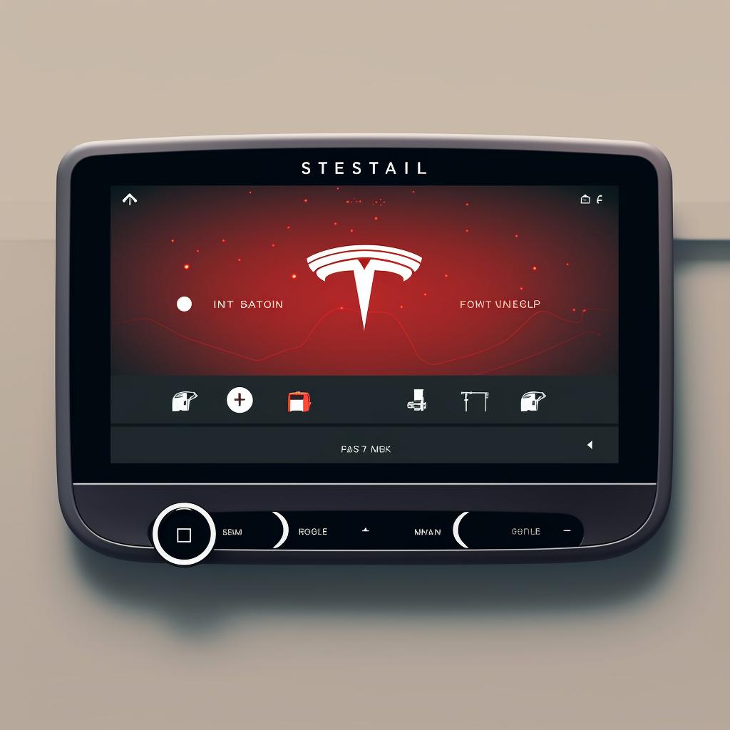 Tesla touchscreen showing 'Install Now' button